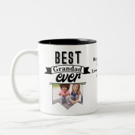 Beste Grandad-Fotovorlage je Zweifarbige Tasse
