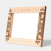 Beste Grandma je Blumengestalt Geätzte Rahmen (Links)