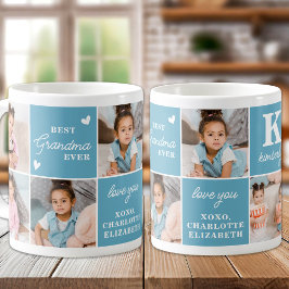 Beste GRANDMA je Custom 7 Modern Foto Collage Kaffeetasse