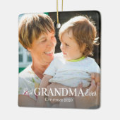 Beste GRANDMA je Foto Keramik Keramikornament (Links)