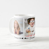 Beste GRANDMA je Modernes Personalisiertes 3 Foto Kaffeetasse (Vorderseite Links)