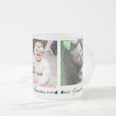 Beste GRANDMA je Modernes Personalisiertes 3 Foto Mattglastasse (VorderseiteRechts)