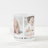 Beste GRANDMA je Modernes Personalisiertes 3 Foto Mattglastasse (Vorderseite Links)