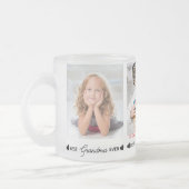 Beste GRANDMA je Modernes Personalisiertes 3 Foto Mattglastasse (Links)