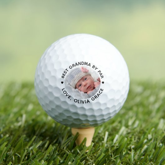 Beste GRANDMA nach Par Personalisiert Foto Golfball (Insitu T-Shirt)