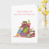 Beste Grandmotherkarte mit Bär Karte (Gelbe Blume)