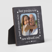 Beste Grandpa-Foto-Chalkboard für jeden Text Fotoplatte (Vorderseite)