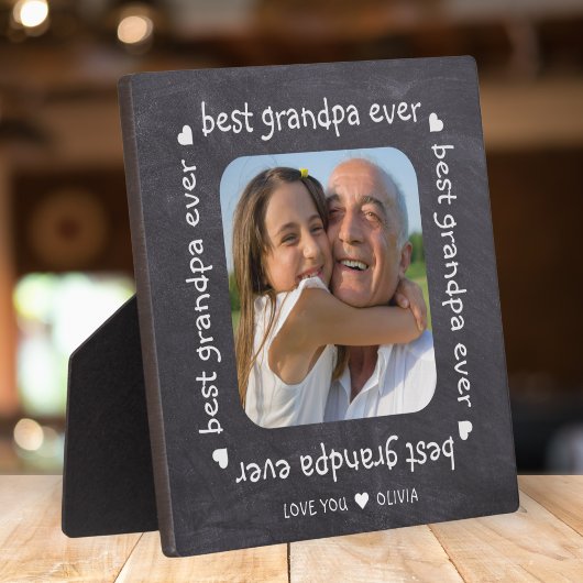 Beste Grandpa-Foto-Chalkboard für jeden Text Fotoplatte