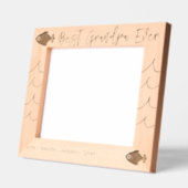 Beste Grandpa je Fischereiwelle Geätzte Rahmen (Links)