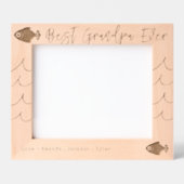 Beste Grandpa je Fischereiwelle Geätzte Rahmen (Vorderseite)