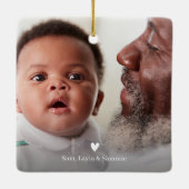 Beste GRANDPA je Foto Keramik Keramikornament (Rückseite)