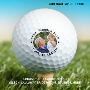 Beste GRANDPA je - Modernes - 12 Personalisiertes  Golfball