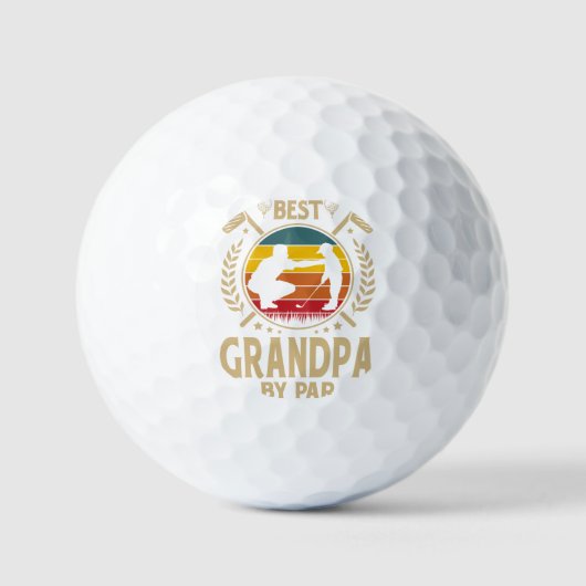 Beste GRANDPA nach Par Vintag Golfball (Vorderseite)