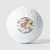Beste GRANDPA Par einfaches Personalisiertes Foto Golfball (Vorderseite)