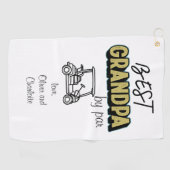 Beste Grandpa Par Golf Cart Golfhandtuch (Horizontal)