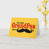 Beste Grandpas haben Mustaches Card Karte (Gelbe Blume)