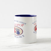 Beste Grandpop Hände unten Zweifarbige Tasse (Mittel)