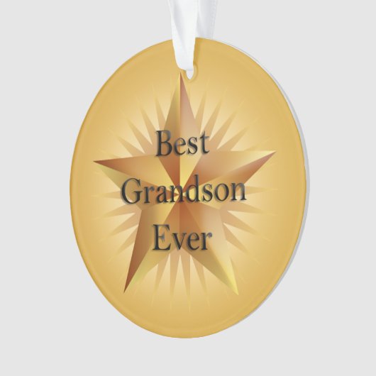 Beste Grandson je Star Ornament (Vorderseite)