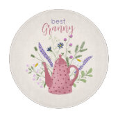 Beste Granny Custom Round Glass Cutting Board Schneidebrett (Vorderseite)