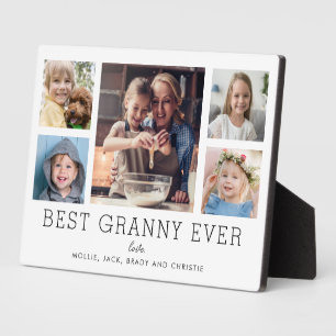 Beste Granny je 5-Foto Collage Achtung kundenspezi Fotoplatte