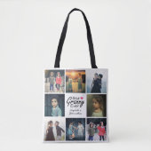 Beste Granny je Foto Collage Herz Grandma Geschenk Tasche (Vorderseite)