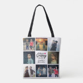Beste Granny je Foto Collage Herz Grandma Geschenk Tasche (Rückseite)