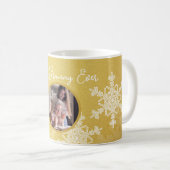 Beste Granny je Golden Snowflakes Minimalistischer Kaffeetasse (VorderseiteRechts)