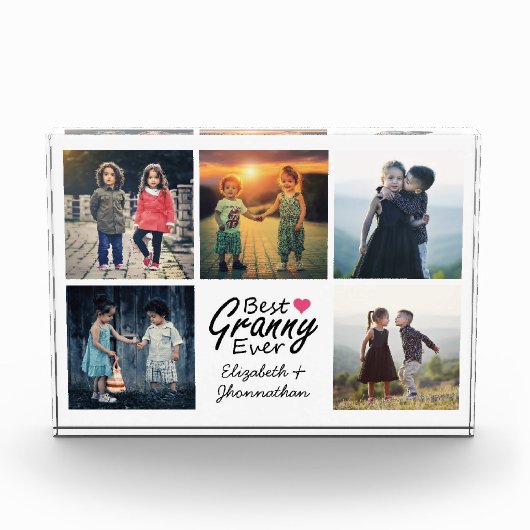 Beste Granny je Großkinder Foto Collage Geschenk (Vorderseite)