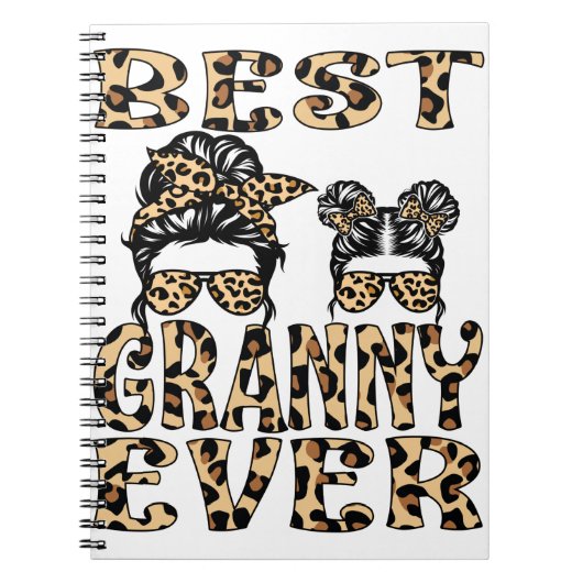 Beste Granny je Leopard Karierter Muttertag Notizblock (Vorderseite)