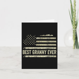 Beste Granny je mit amerikanischem Tag der Flaggen Karte