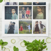 Beste Granny je Moderne Oma Collage Name Geschirrtuch (Gefaltet)