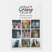 Beste Granny je Moderne Oma Collage Name Geschirrtuch (Vertikal)