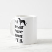 Beste großartige Dane Mama je Tee und Kaffeetasse (Vorderseite Links)