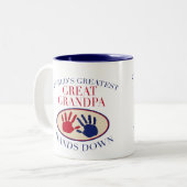 Beste große Großvater-Hände unten Zweifarbige Tasse (Vorderseite Links)