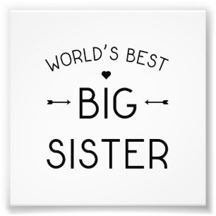 Beste große Schwester der Welt Fotodruck