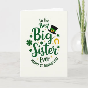 Beste große Schwester Glücklicher St. Patrick's Ta Karte