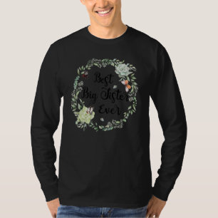 Beste große Schwester je Blume Region T-Shirt
