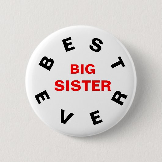 Beste große Schwester je Button (Vorderseite)