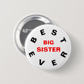 Beste große Schwester je Button (Vorne & Hinten)