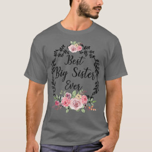 Beste große Schwester je Frauen Blumendekoration W T-Shirt