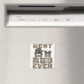 Beste große Schwester je Leopard Karierter Muttert Magnet (In Situ (Geschirrspüler))