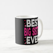 Beste große Schwester je Spaß Herz Liebe Matching  Kaffeetasse (VorderseiteRechts)