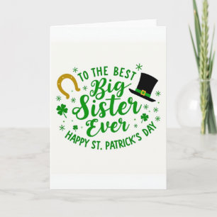 Beste große Schwester St. Patrick's Day Karte