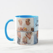 Beste Großeltern 5 Foto Collage Tasse (Links)