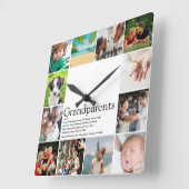 Beste Großeltern Definition 12 Foto Quadratische Wanduhr (Winkel)