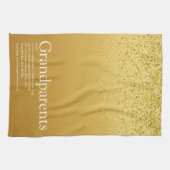 Beste Großeltern Definition Gold Glitzer Geschirrtuch (Horizontal)