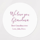 Beste Großeltern Foto-Geschenke Klassiker Etiketten (Design 1)