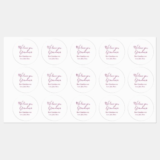 Beste Großeltern Foto-Geschenke Klassiker Etiketten (Blatt)
