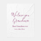 Beste Großeltern Foto-Geschenke Klassiker Fleecedecke (Vorderseite)