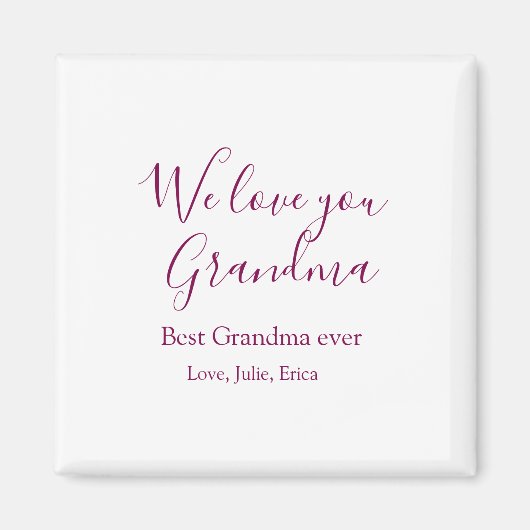 Beste Großeltern Foto-Geschenke Klassiker Magnet (Vorne)